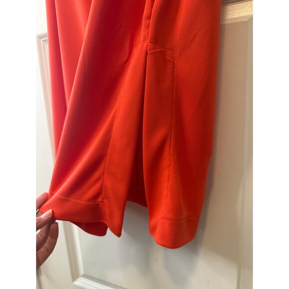 Anthropologie NWT Cherry Tomato Orange-Red Slinky Halter Midi Dress Size XL - Picture 9 of 11